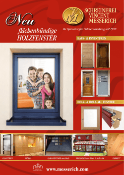 HolzfenSter - Schreinerei Vincent Messerich