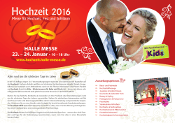 Folder / Info-Flyer - Hochzeit Halle-messe