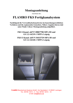 Montageanleitung FKS 2014-10 - Flamro Brandschutz