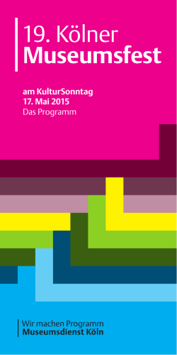 Programmheft Museumsfest 2015 - 2.indd