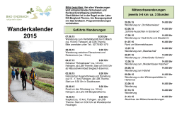 Bad Endbacher Wanderkalender 2015