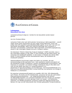 1 Leinsamen - Flax Council Of Canada