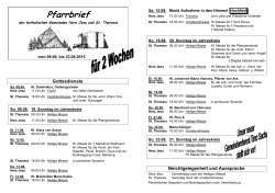 Pfarrbrief - Herz Jesu