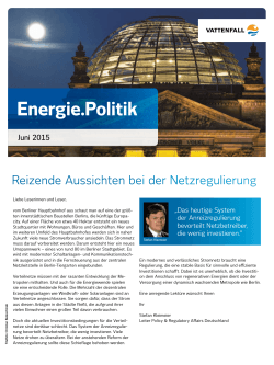 Newsletter Energie.Politik - Juni 2015