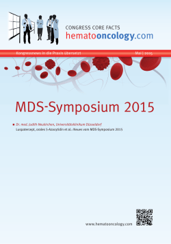 Bericht vom MDS-Symposium 2015