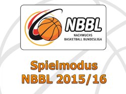 Spielmodus der NBBL 2015/16