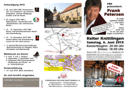 Frank Petersen - FBK Forum Bau + Kultur Knittlingen eV