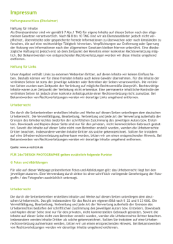 Impressum - 24x7Design Photographie
