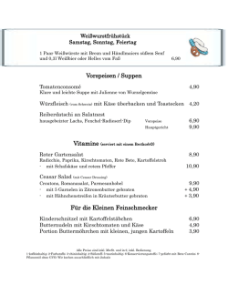 Speise & Getränkekarte - Wirtshaus Buchholz in Friedewald
