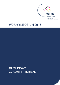 Symposium 2015.indd - Weltverband Deutscher Auslandsschulen