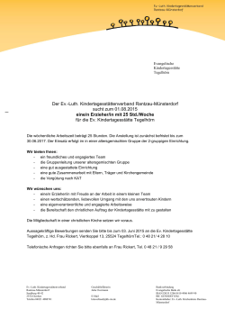 Der Ev.-Luth. Kindertagesstättenverband Rantzau