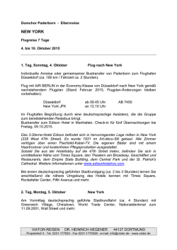 Domchor Paderborn Elterngruppe - USA 7 Tage - Oktober 2015