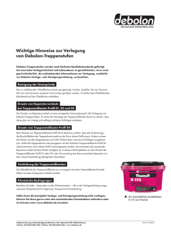 Infos zur Verlegung