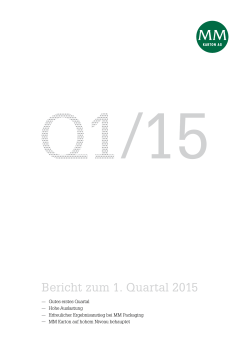 Bericht zum 1. Quartal 2015 - Mayr