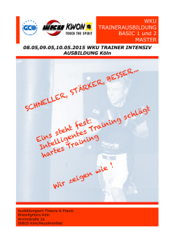 WKU TRAINERAUSBILDUNG BASIC 1 und 2 MASTER