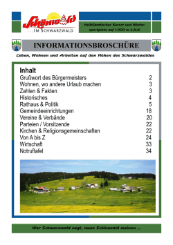 INFORMATIONSBROSCH&Uuml;RE Inhalt
