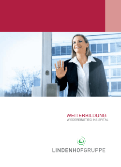WEITERBILDUNG - Lindenhofgruppe