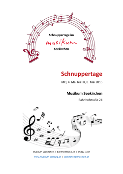 Schnuppertage - Musikum Salzburg
