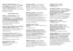 Programm April - September 2015