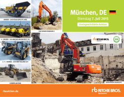 München, DE 7. Juli 2015 - Ritchie Bros. Auctioneers