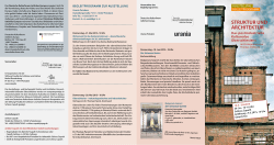 Ausstellung Struktur und Architektur 2015 | Flyer