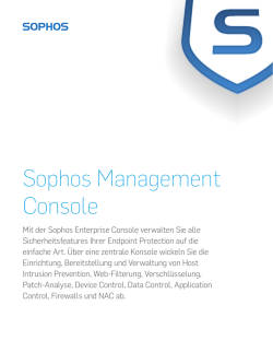 Sophos Management Console