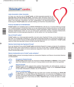 Gebrauchsinformation Trivital ® cardio