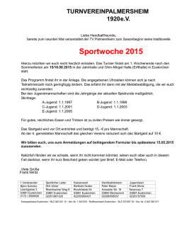 Infos und Einladung