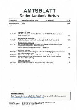 AMTSBLATT - Landkreis Harburg