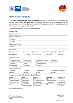 Anmeldeformular - energiewaechter GmbH