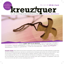 kreuz+quer Nr. 1 2015 - Evangelisch