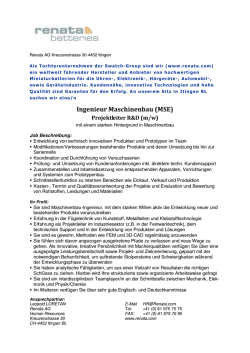 Ingenieur Maschinenbau (MSE)