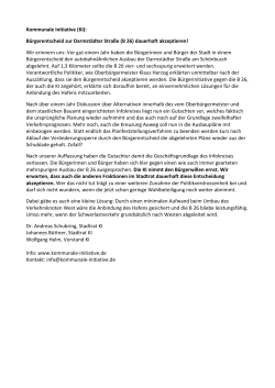 Stellungnahme der KI - Kommunale Initiative Aschaffenburg