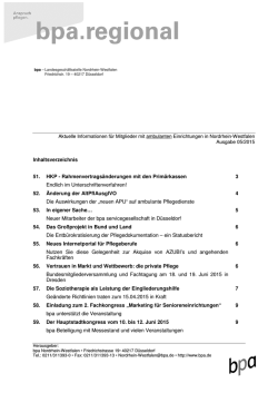Inhaltsverzeichnis 51. HKP - Rahmenvertrags&auml;nderungen mit den