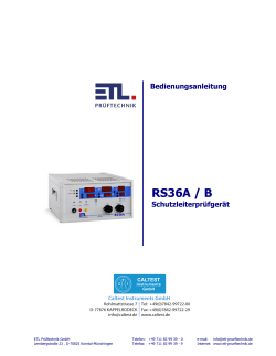 Handbuch RS36A/B - Caltest Instruments GmbH