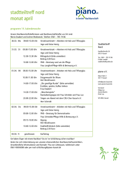April 2015 Programm - GWG der Stadt Kassel