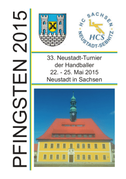 Programmheft Pfingsten 2015