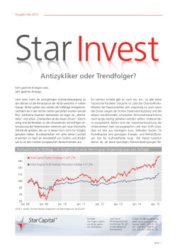StarInvest Mai 2015 - Antizykliker oder Trendfolger?