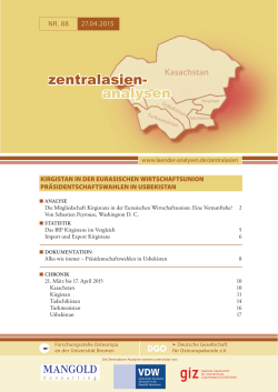 Zentralasien-Analysen Nr. 88 (27.04.2015)