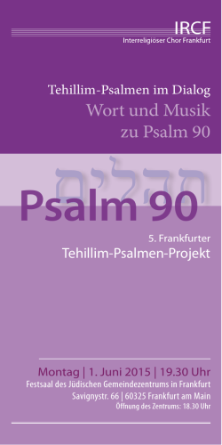 Psalm 90 - Evangelische Akademie Frankfurt