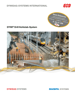 DYWI&reg; Drill Hohlstab-System - dywidag