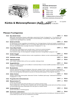 Melonen- und Kürbissorten als PDF downloaden