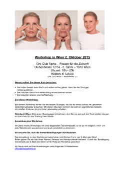Workshop Wien 2 - Gesichtsmuskeltraining