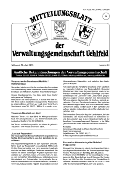 KW 24-2015 - Verwaltungsgemeinschaft Uehlfeld