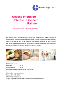 Programm 2015 - Rheumaliga Schweiz