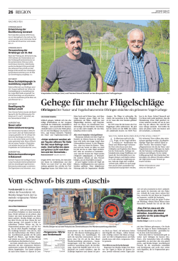 Zofinger Tagblatt, vom: Donnerstag, 23. April 2015