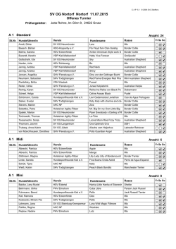 unsere Starterliste ist online