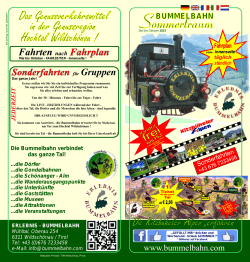 Fahrplan Bummelbahn Sommer 2015