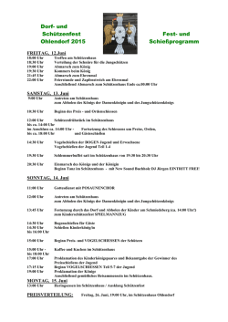 Dorf- und Sch&uuml;tzenfest Fest- und Ohlendorf 2015