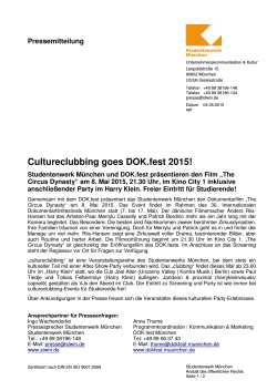 Cultureclubbing goes DOK.fest 2015!